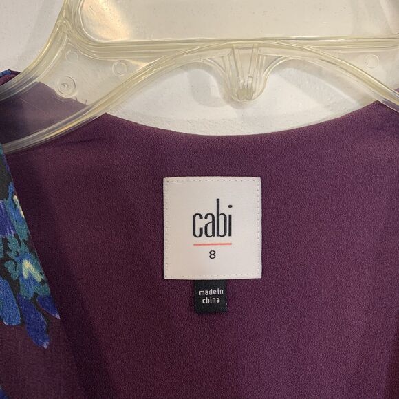 Cabi‎ Treasure Purple Blue Floral Paisley Sleeveless Dress Pockets Size 8 #3461 - Picture 5 of 7